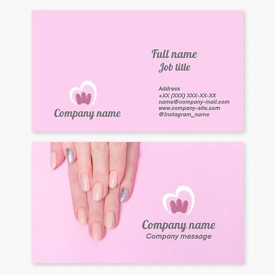 Nail Tech Business Card Template