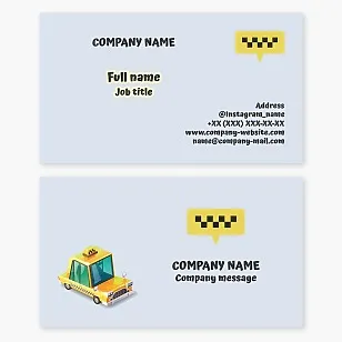 Taxi Service Business Card Template