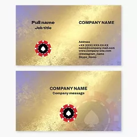 Casino business card template