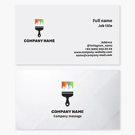 Business card template for exterior painting services