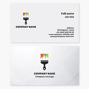 Business card template for exterior painting services