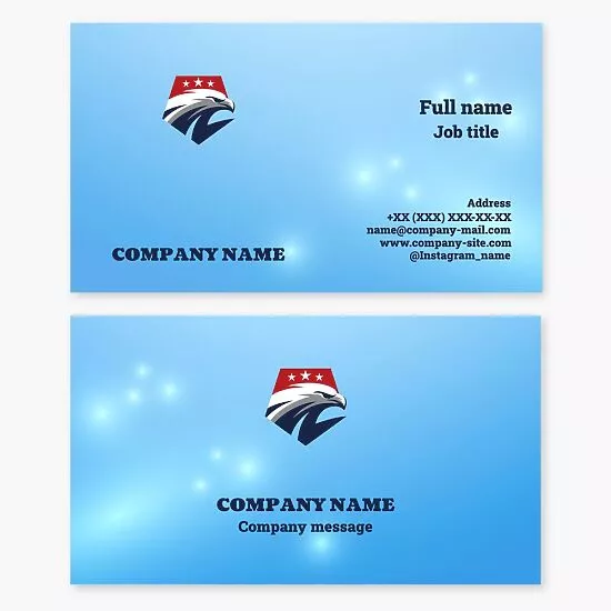 Patriotic American Eagle Business Card Template