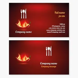 Hot Chilli Restaurant Business Card Template