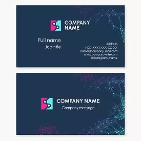 Business card template. Business networking. E-business.