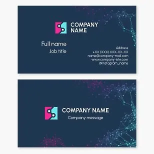 Business card template. Business networking. E-business.