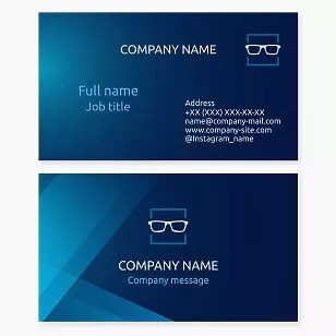 Eyewear Glasses Business Card Template