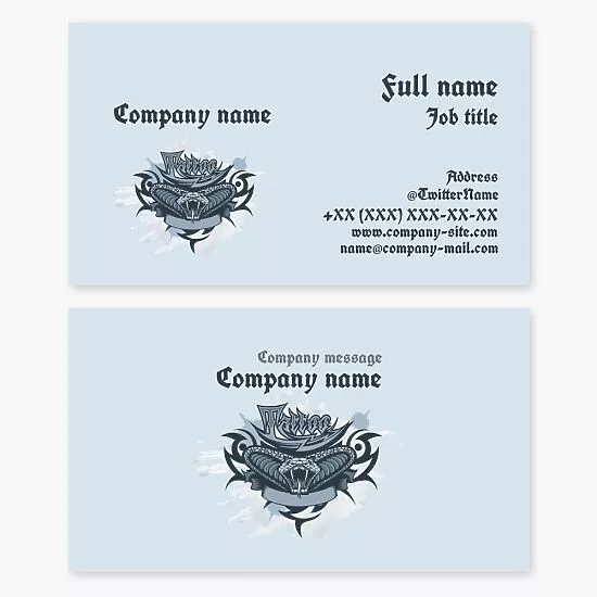 Tattoo Business Card Template