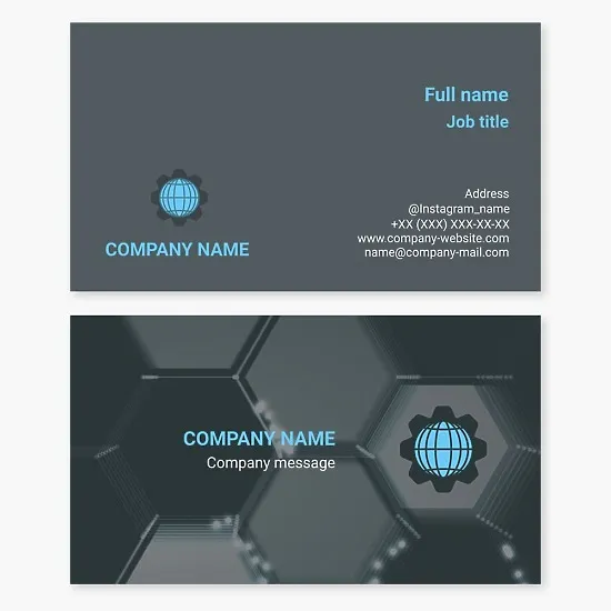 Global Machinery Company | Globe Gear | Business Card Template