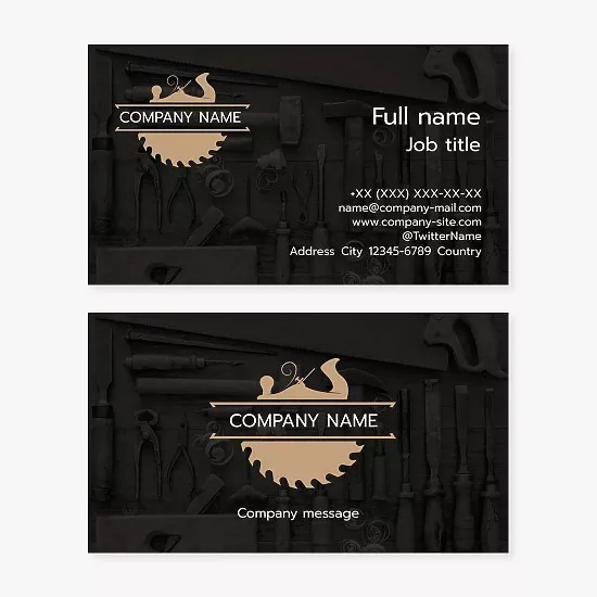 Carpentry Business Cards Template