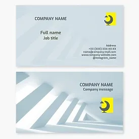 Business card template. Interior design firm.