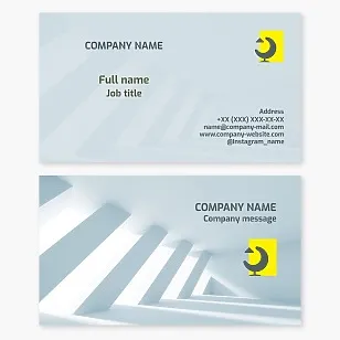Business card template. Interior design firm.