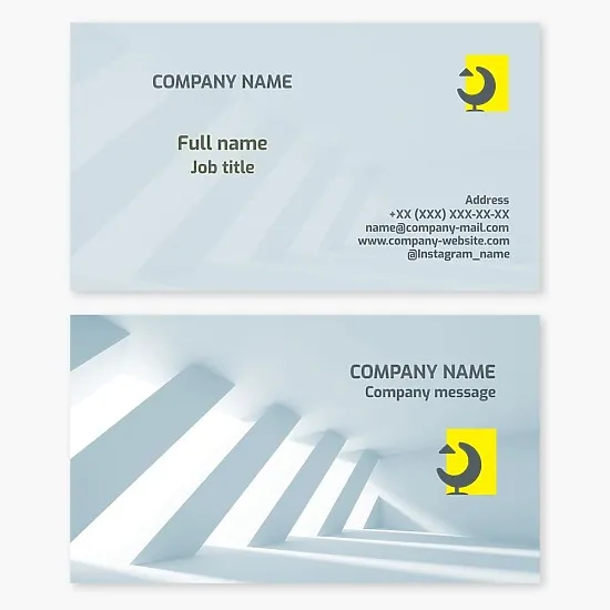 Business card template. Interior design firm.