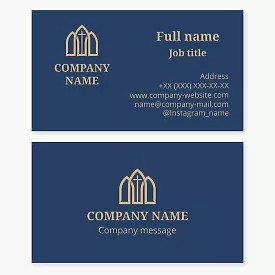 Church business card template, Letter M