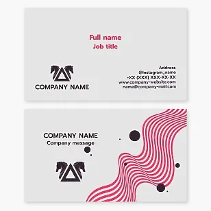 Business card template "Chess Knight, Triangle". Stud farm, horse riding, hippotherapy.