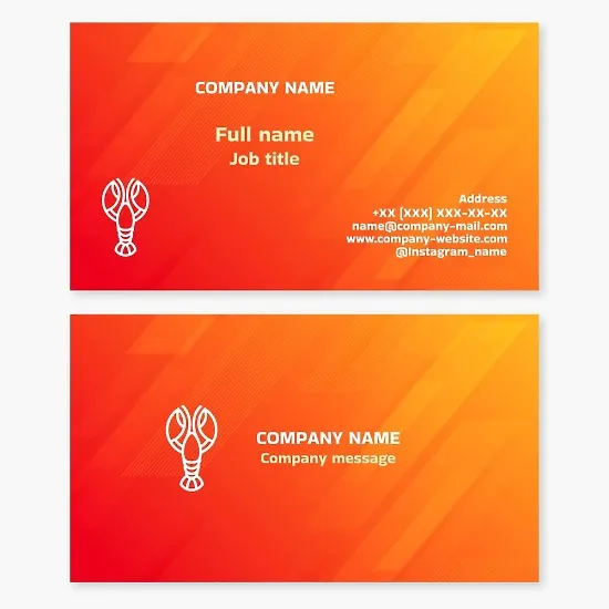 Business card template. Cancers.