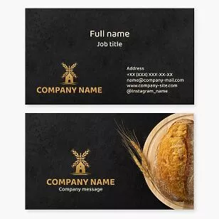 Bread Bakery Business Card Template