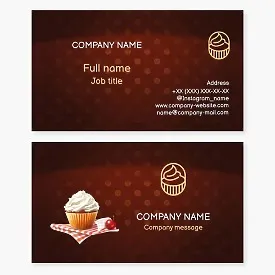 Business card template Cakes