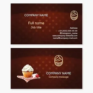 Business card template Cakes