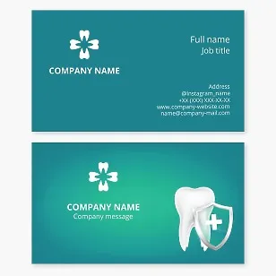 Dentist business card template. Dental office.