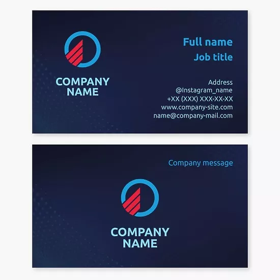 Wing business card template