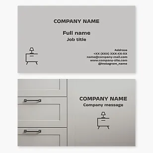Business card template. Furniture store. Furniture factory.