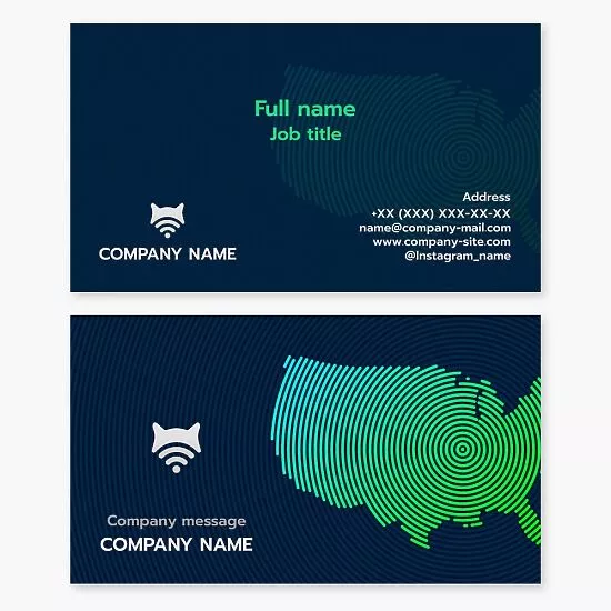 Wifi Signal Business Card Template