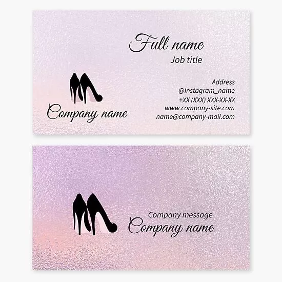 Business card template Women's shoes