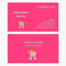 Shopping Cart Business Card Template