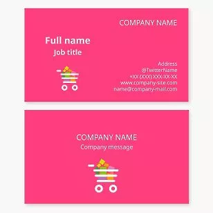 Shopping Cart Business Card Template