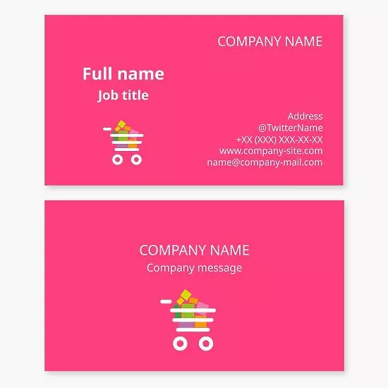 Shopping Cart Business Card Template