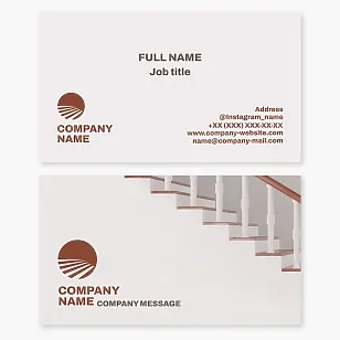 Business card template Stairs, steps
