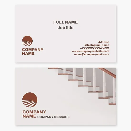 Business card template Stairs, steps