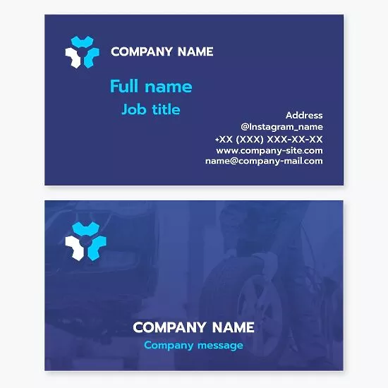 Automotive Mechanic Business Card Template