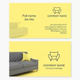 Business card template Upholstered furniture