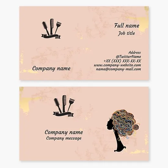 Hair Stylist Business Card Template