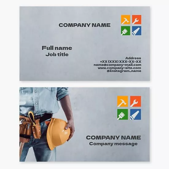 Handyman Services Business Card Template