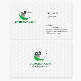 Golf Themed Business Card Template