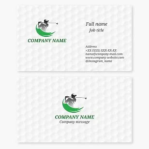 Golf Themed Business Card Template