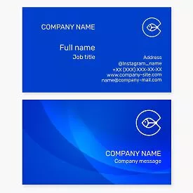 Abstract Fish Logo Business Card Template