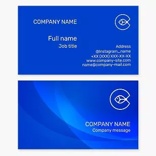 Abstract Fish Logo Business Card Template