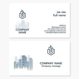 Real Estate Business Card Template. Letter U.