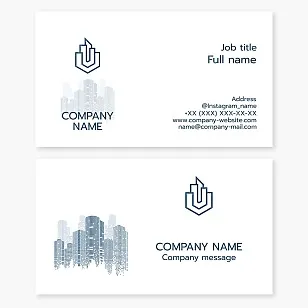 Real Estate Business Card Template. Letter U.