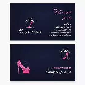 Gift Box Shoe Logo Business Card Template