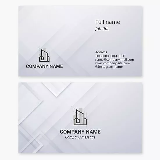 Architectural Engineering Construction Business Card Template