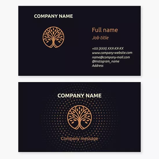 Business card template Tree, ecology, life
