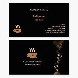 Coffee Shop Business Card Template