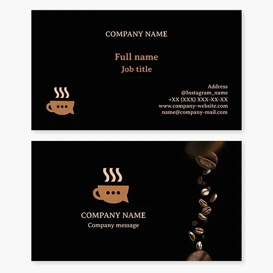 Coffee Shop Business Card Template