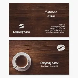 Cafe business card template
