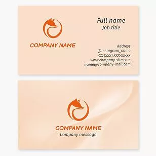 Abstract Fox Logo Business Card Template