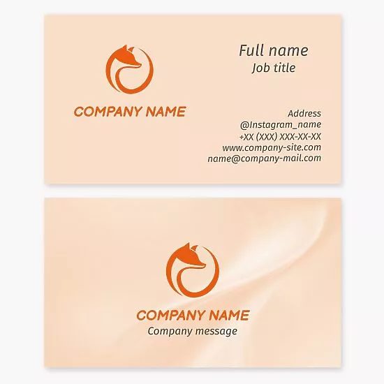 Abstract Fox Logo Business Card Template